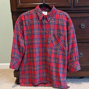Tuckernuck Red and Blue Plaid Button Down